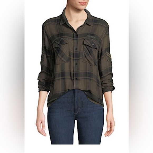 RAILS Women's Pepper Plaid Button Front Shirt Size M - Picture 4 of 13